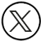 A black and white image of an x in a circle.