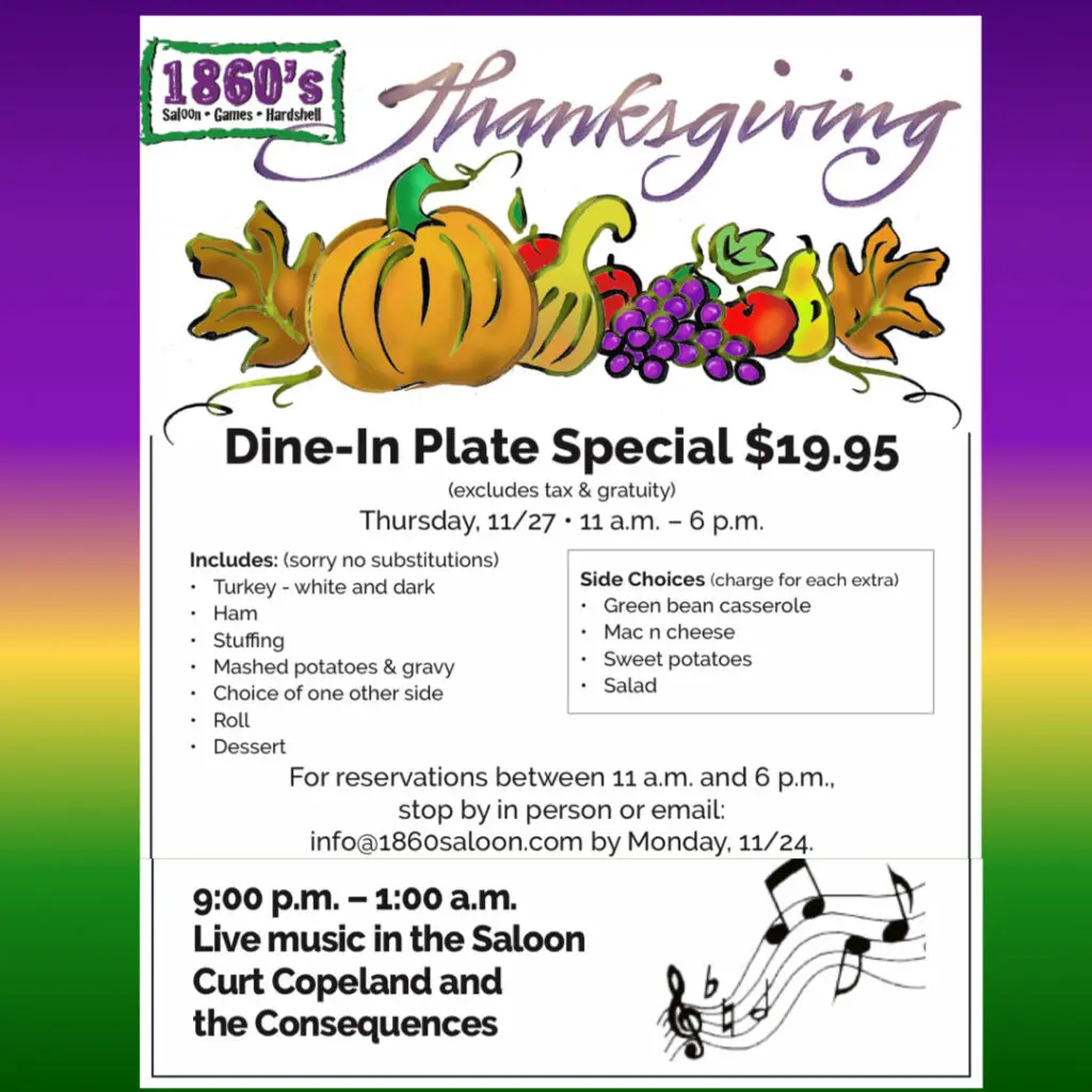 1860 Saloon, Game Room & Hardshell Café