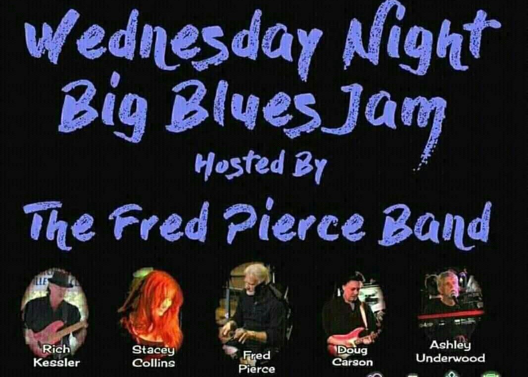 1860s Wed night blues jam hosted by the fred pierce band