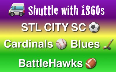 Shuttle to Cardinals, Blues, St. Louis CITY SC and Battlehawks